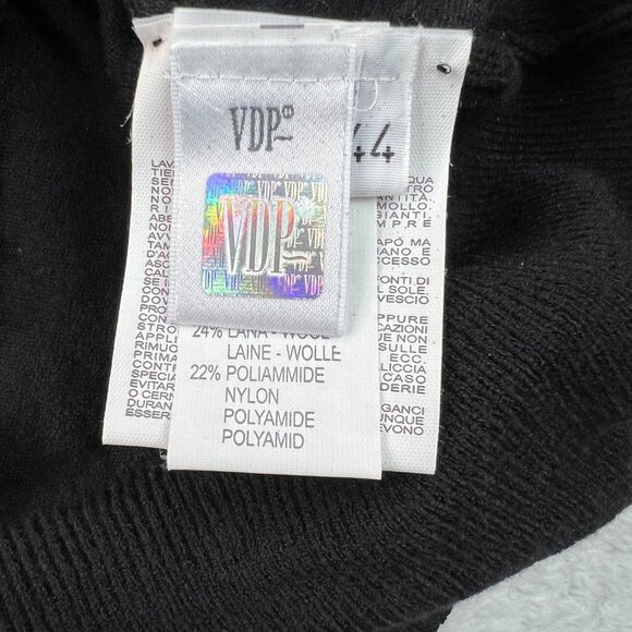 VDP Via Delle Perle Wool Dress Embellished Zwarov Elements Quiet Luxury Sz 44 - Picture 13 of 16